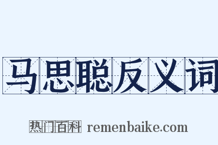 马思聪反义词是什么意思的图片